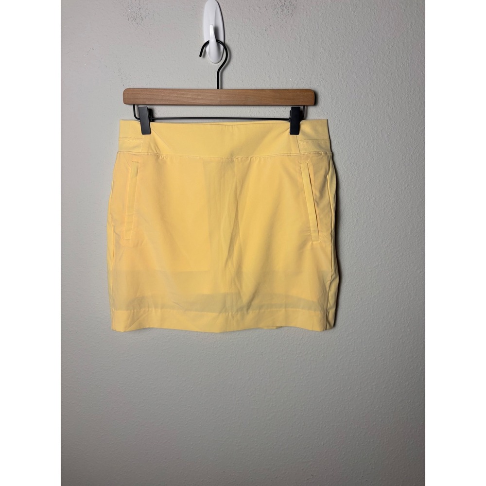 Athleta Brooklyn Skort Yellow Size 10 Active Golf Tennis Skirt 16in *Hemmed